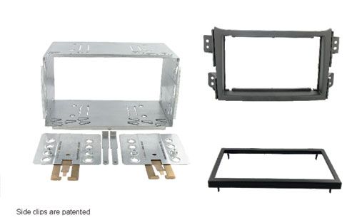 2-DIN frame Opel Agila, Suzuki Splash 08-14 metaal fr, zwart