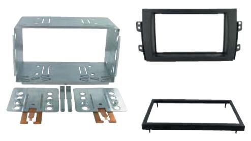 2-DIN frame Fiat Sedici 06-14,Suzuki SX4-S-Cross 07-21 zwart