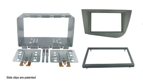 2-DIN frame Seat Leon 08-12 metaal, licht zilverkleurig