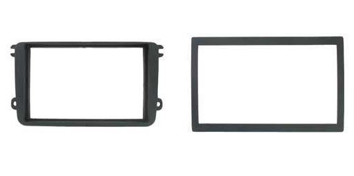 2-DIN frame Skoda, VW Golf 5-6, T5 08-15 , zwart.