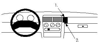 Proclip Opel Corsa/Tigra 93-00 Angled mount