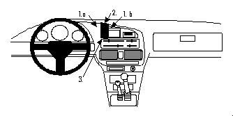 Proclip Mazda B-serie 96-98 Center mount