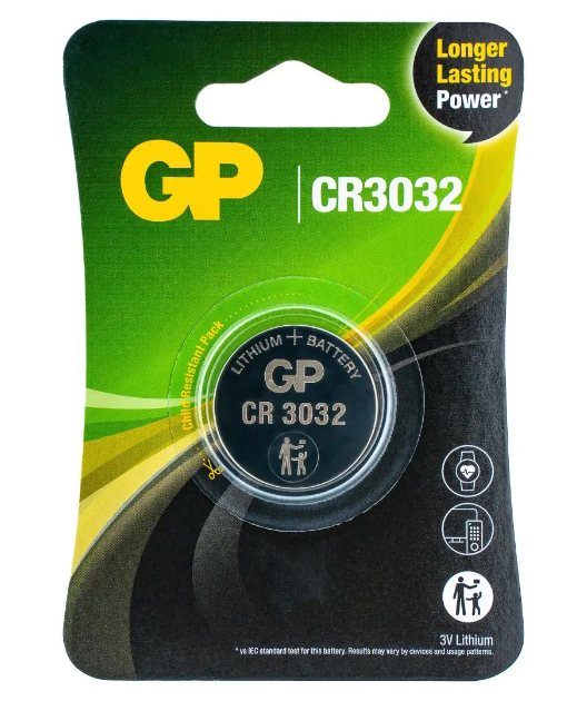 GP Lithium knoopcel CR3032, blister 1