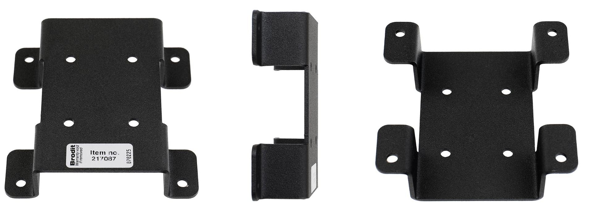 Brodit single Vesa 75mm mount with AMPS hole-raised- metal