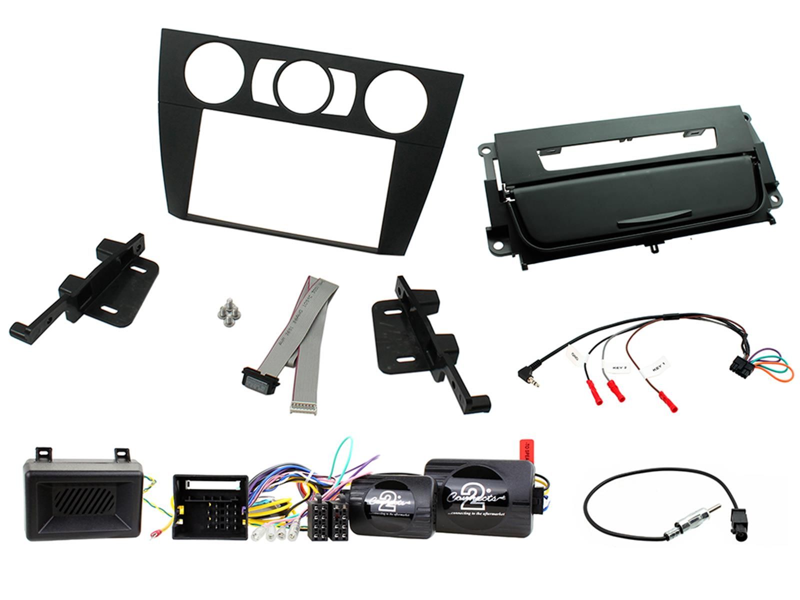 2DIN KIT BMW 3-series 05-12 E90 Man. A/C, zwart/zwarte asbak