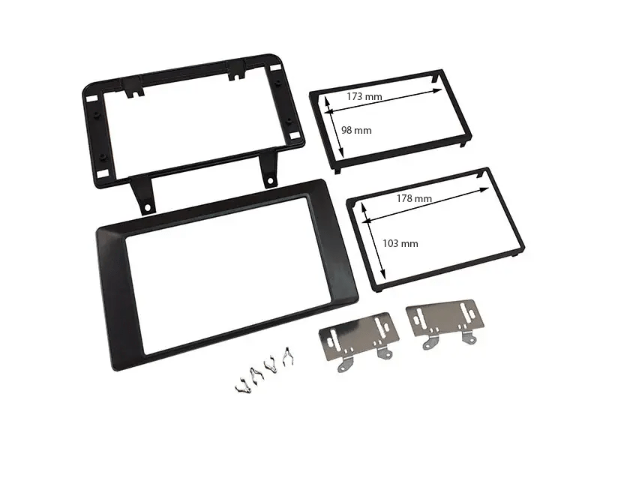2-DIN frame Dacia Duster 22-24 Zwart