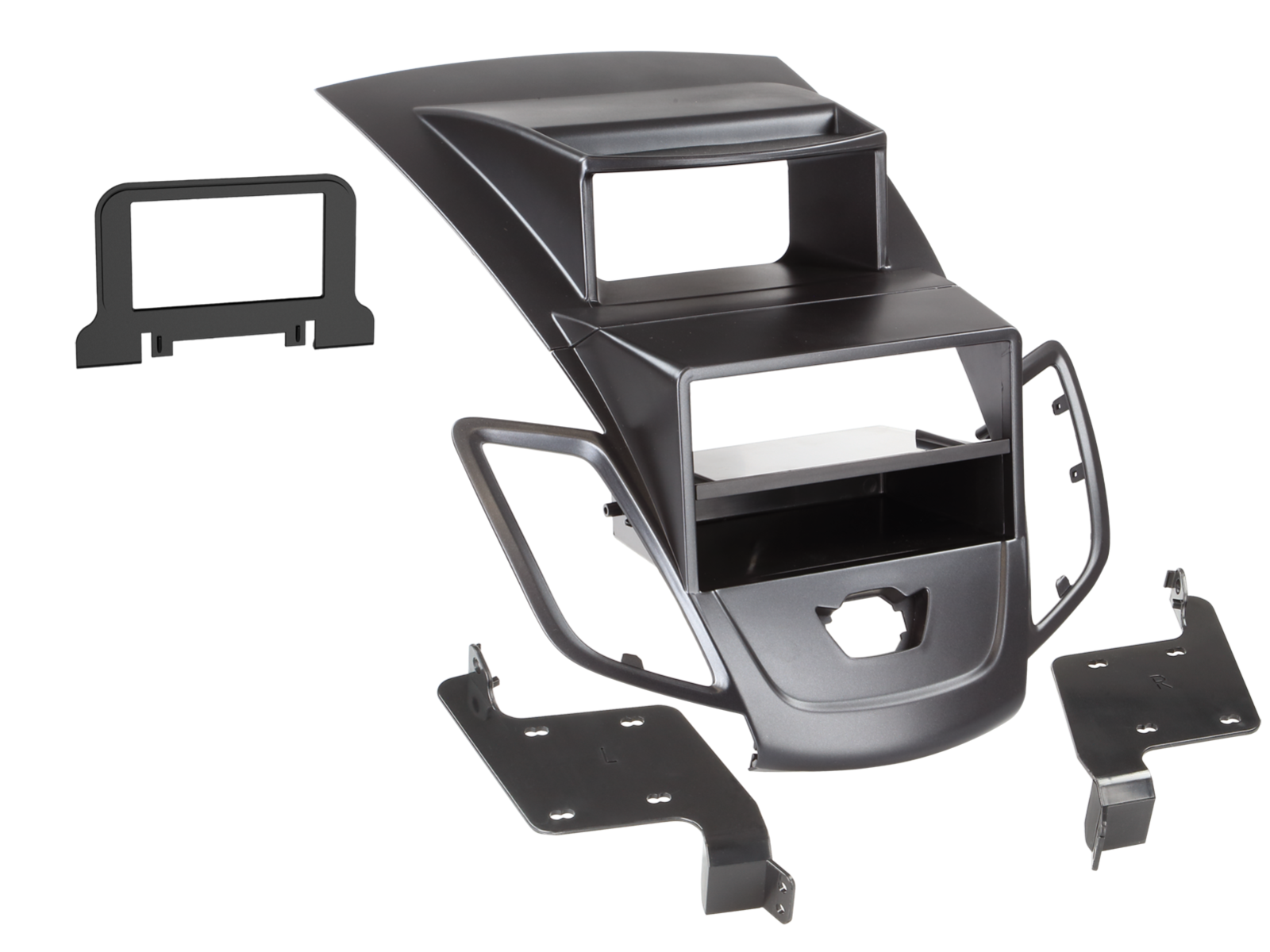 2-DIN frame Ford Fiesta 08-17 incl. display opening zwart
