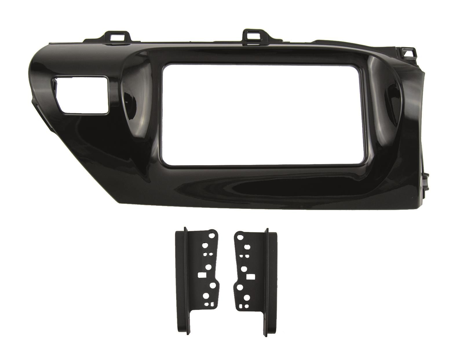 2-DIN frame Toyota Hilux 15-20 piano zwart RHD