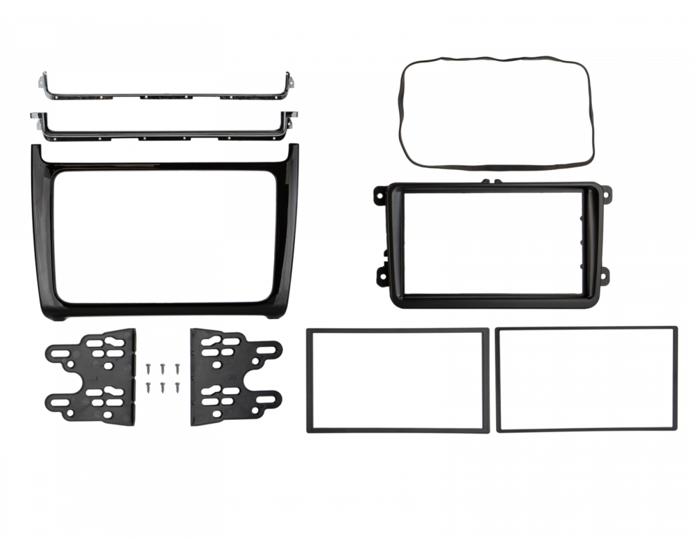 2-DIN frame VW Polo 14-18 piano zwart