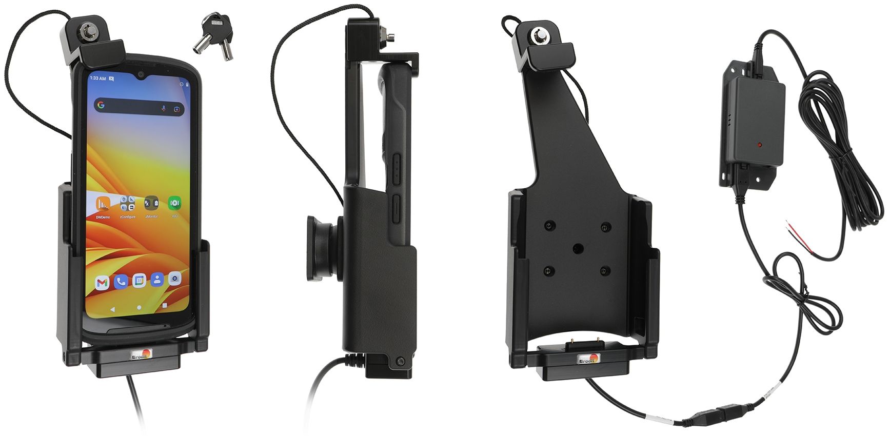 Brodit houder/fixed Zebra TC15 pogo/lock/boot