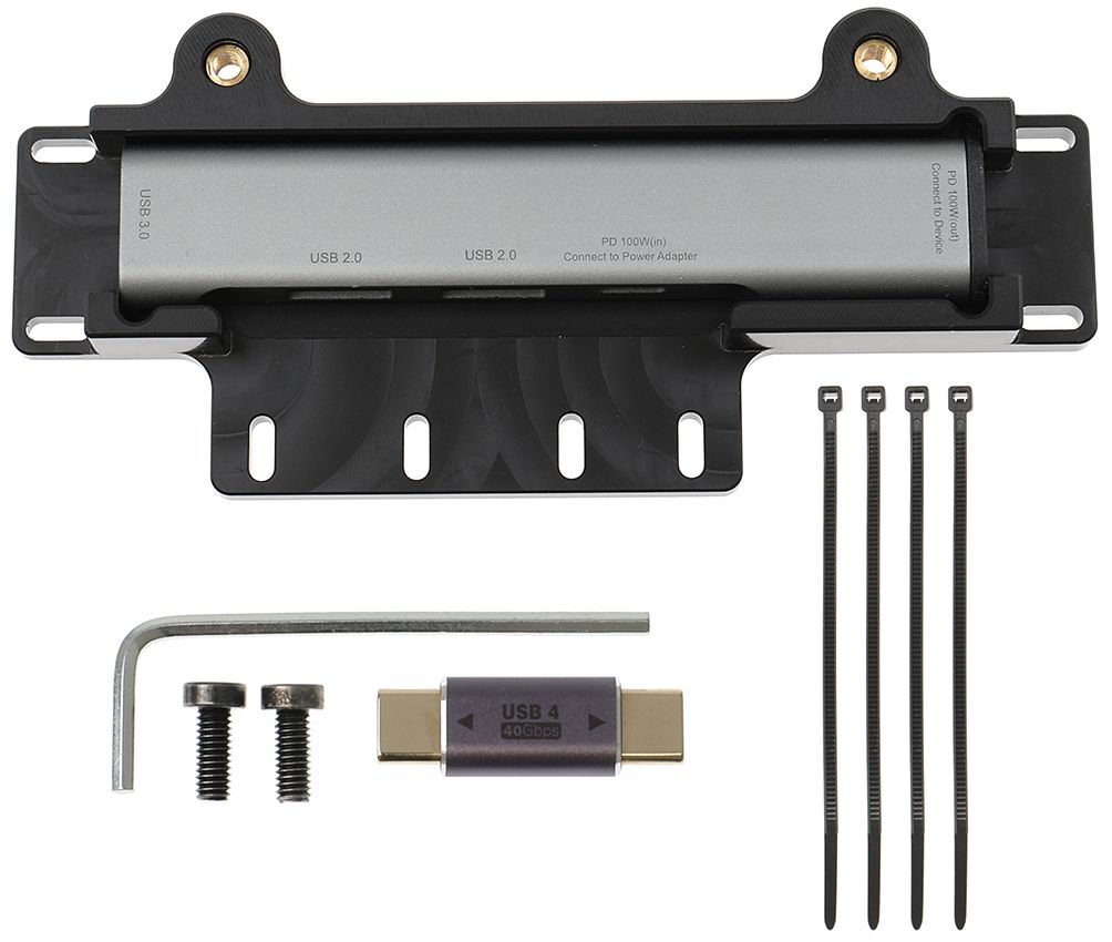 Brodit 3-Port Expansion Hub 3x usbA 1x usbC pass-through