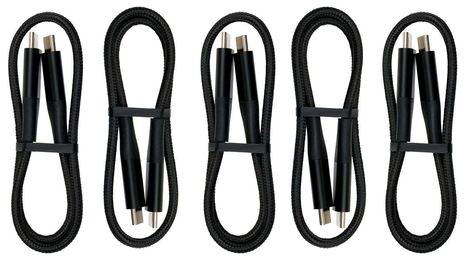 Brodit charging cable-set 5 pcs usb-c to usb-c - 300mm