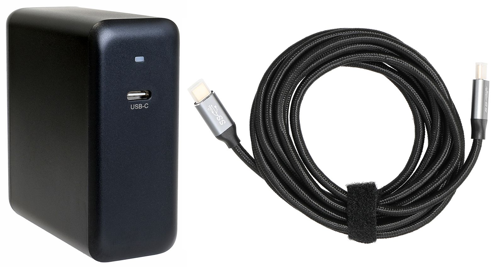 Brodit Wall Power Adapter EU 100w GaN USB-C to USB-C, 3m.
