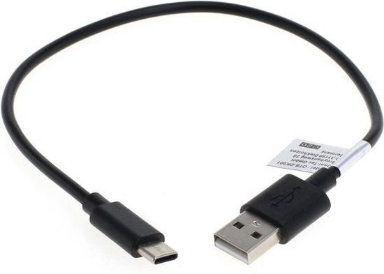 Datakabel usbA - usbC 0.20m zwart