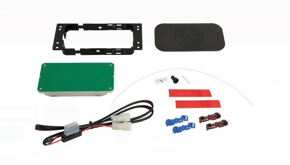 Inbay® Kit 3-spoelen 15W met rubberen pad lichtgeleider set