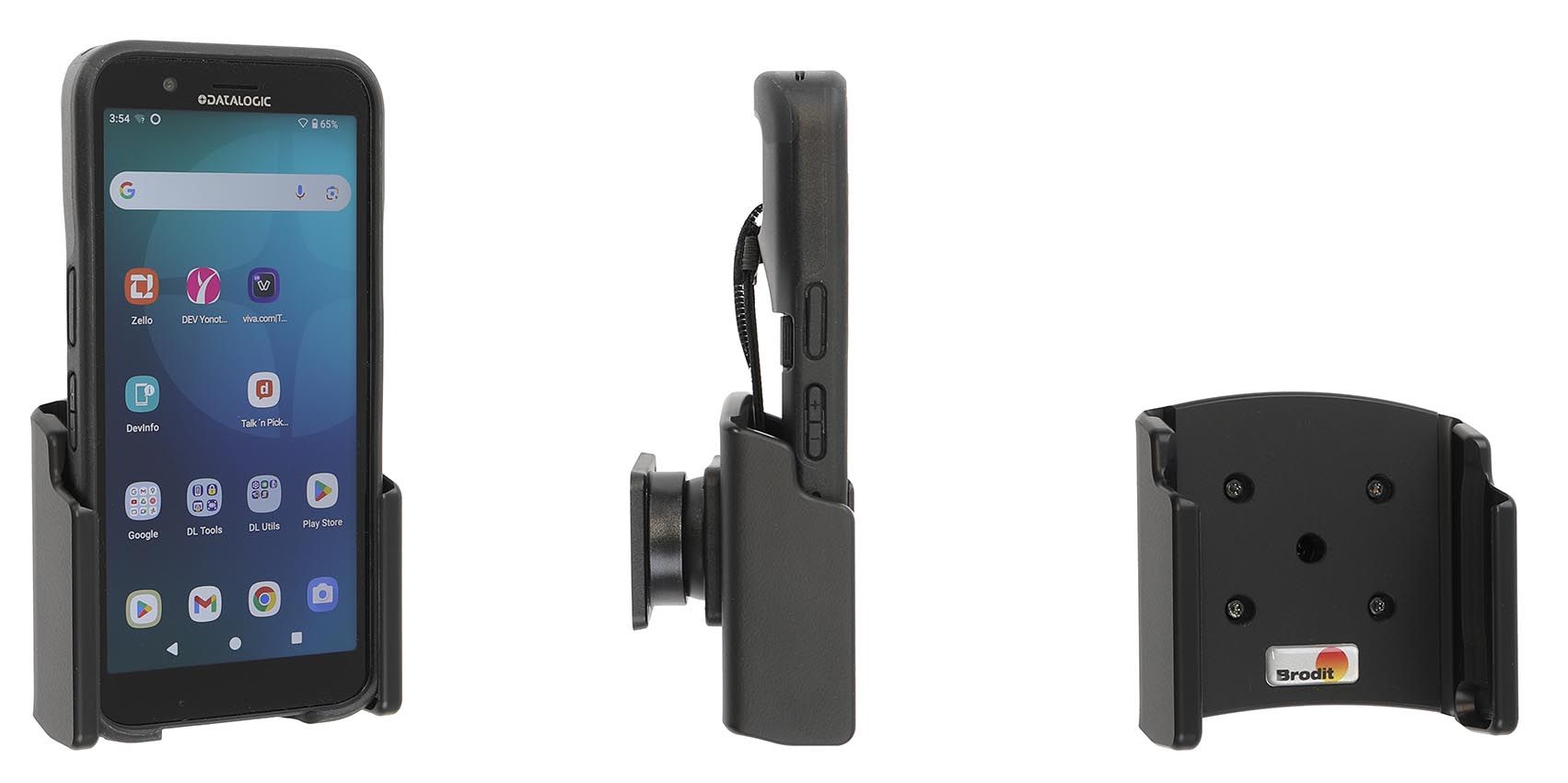 Brodit houder Datalogic Memor 12/17 fits with RUBBER BOOT