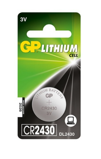 GP Lithium knoopcel CR2430, blister 1