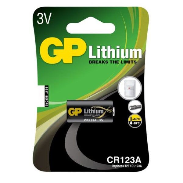 GP CR123A Lithium blister 1 stuks