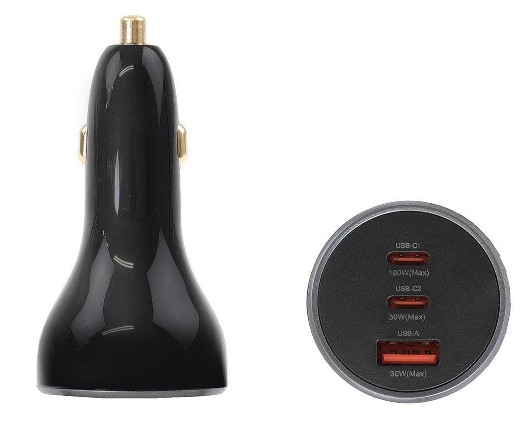 Lader 12/24V Brodit Triple 1x usbA 2x usbC 100W 5A PPS zw