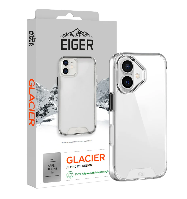 Eiger Glacier case Apple iPhone 16 - transparant