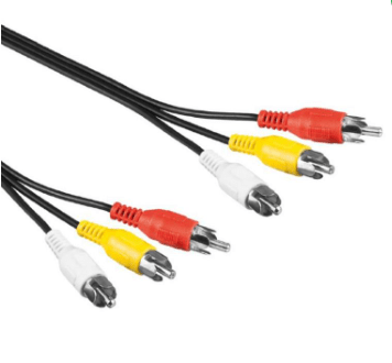 RCA cinch kabel 3-weg R/W/G male-male 3 meter